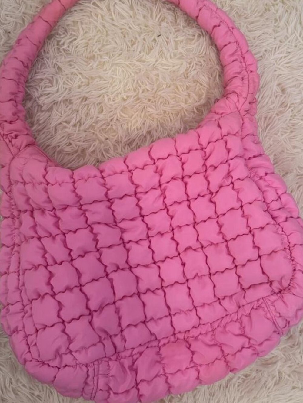 Pink Puffer Tote Bag